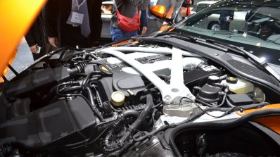 Aston Martin DB11 engine bay at the 2016 Geneva Motor Show Live
