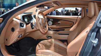 Aston Martin DB11 front cabin at the 2016 Geneva Motor Show Live