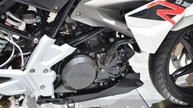 BMW G310R black engine at 2016 Geneva Motor Show
