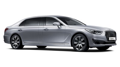 Genesis EQ900L (LWB) front three quarters