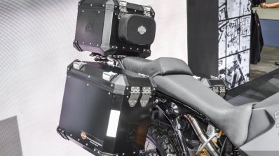 Harley Davidson 750 Stealth (Adventure Custom) luggage boxes at 2016 BIMS