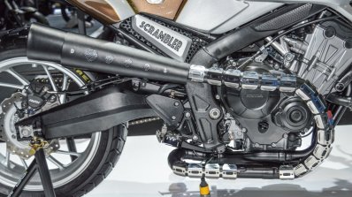 Honda CB650 Scrambler Concept exhaust at 2016 BIMS