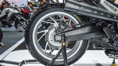 Honda CB650 Scrambler Concept swingarm at 2016 BIMS