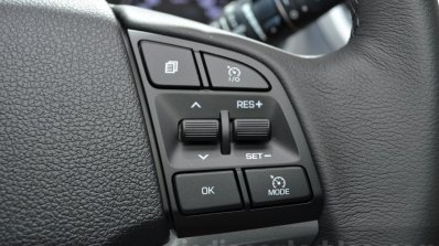 Hyundai Tucson steering mounted controls at 2016 Geneva Motor Show