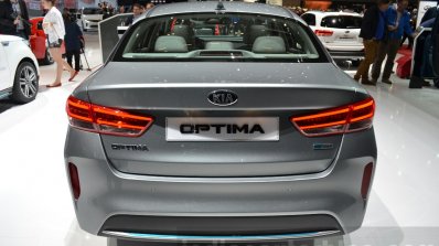 Kia Optima Plug-in Hybrid rear at the 2016 Geneva Motor Show