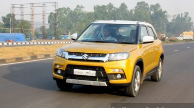 Maruti Vitara Brezza front quarter dynamic First Drive Review