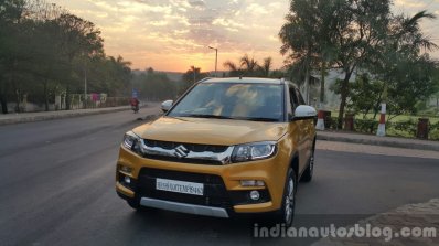 Maruti Vitara Brezza front quarter far First Drive Review