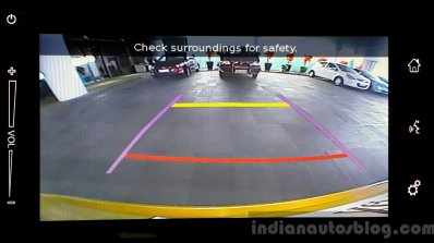 Maruti Vitara Brezza rear view camera First Drive Review