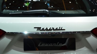 Maserati Levante badge at the 2016 Geneva Motor Show Live