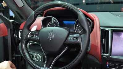 Maserati Levante steering wheel at the 2016 Geneva Motor Show Live
