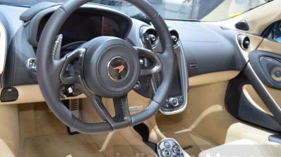 McLaren 570GT steering wheel at the 2016 Geneva Motor Show Live