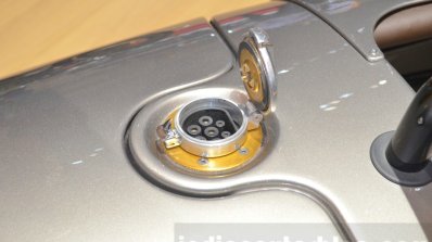 Morgan EV3 plug at 2016 Geneva Motor Show