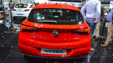 Opel Astra rear at the 2016 Geneva Motor Show