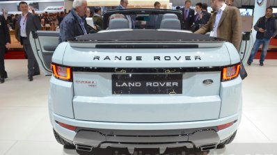 Range Rover Evoque Convertible rear at the 2016 Geneva Motor Show