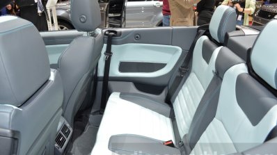 Range Rover Evoque Convertible rear seat at the 2016 Geneva Motor Show