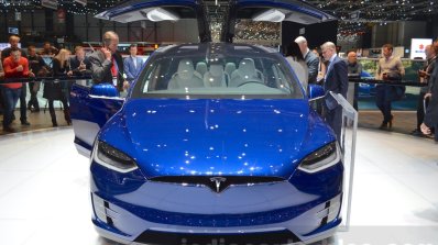 Tesla Model X front at the Geneva Motor Show 2016