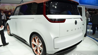VW Budd-e Concept rear quarter at the 2016 Geneva Motor Show Live