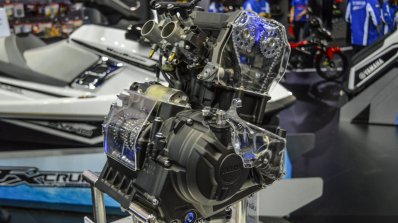 Yamaha R3 MT-03 321 cc engine at 2016 BIMS