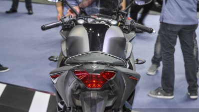 Yamaha R3 Matte Grey black stripe on fuel tank at 2016 BIMS