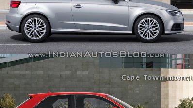 2016 Audi A3 vs. 2012 Audi A3 side profile
