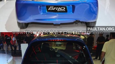 2016 Honda Brio (facelift) vs outgoing Honda Brio rear Old vs New