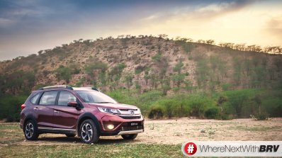 Honda BR-V front quarter India spec pre-launch pics