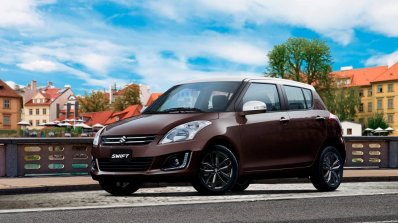 Suzuki Swift Bicolor brown and white (roof) front three quarters