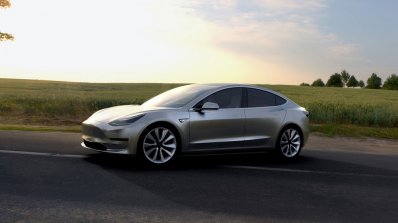 Tesla Model 3 official image front three quarters