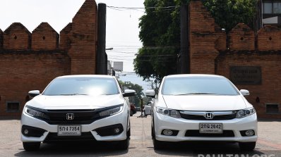 2016 Honda Civic vs 2014 Honda Civic front In Images