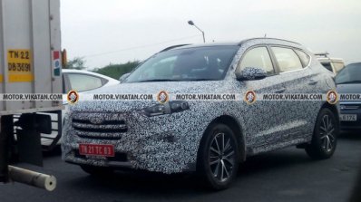 2016 Hyundai Tucson front spied India