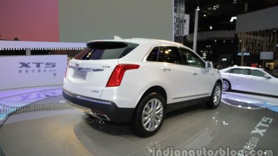 Cadillac XT5 rear three quarters right side at Auto China 2016