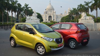 Datsun redi-GO lime green and Ruby red Review
