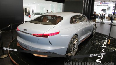 Genesis New York Concept rear three quarters at Auto China 2016