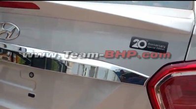 Hyundai Xcent special anniversaty edition badge spied