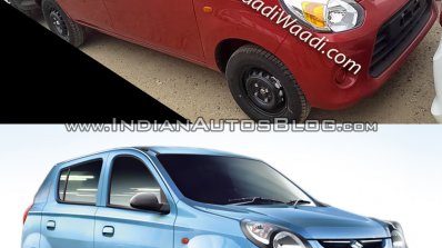 Maruti Alto 800 facelift vs Older model front quarter