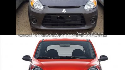 Maruti Alto 800 facelift vs Older model front