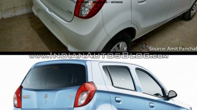 Maruti Alto 800 facelift vs Older model rear