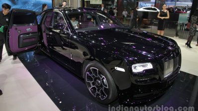 Rolls-Royce Ghost Black Badge front three quarters right side at Auto China 2016