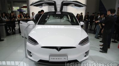 Tesla Model X front at Auto China 2016