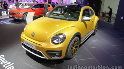 VW Beetle Dune front three quarters at Auto China 2016