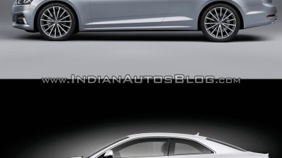 2016 Audi A5 Coupe vs. 2012 Audi A5 Coupe side profile