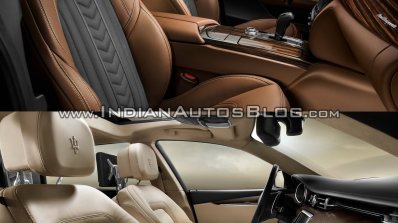 2016 Maserati Quattroporte (facelift) vs. 2013 Maserati Quattroporte interior front seats