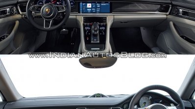 2017 Porsche Panamera vs. 2014 Porsche Panamera interior dashboard