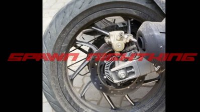 Bajaj Pulsar CS400 rear wheel spy shot