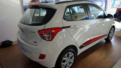 Hyundai Grand i10 20th Anniversary Edition rear three quarter In Images