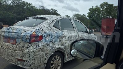 Tata Kite 5 compact sedan rear three quarter spotted testing near Pune