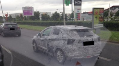 2017 Nissan Micra rear three quarters spy shot