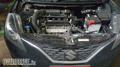 Export-spec Maruti Baleno DualJet SHVS engine bay spied testing