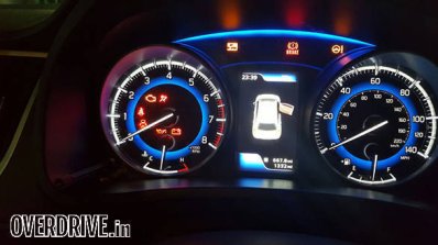Export-spec Maruti Baleno DualJet SHVS instrument cluster spied testing