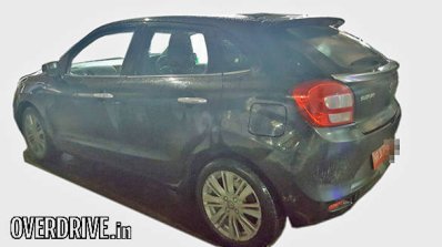 Export-spec Maruti Baleno DualJet SHVS rear three quarter spied testing